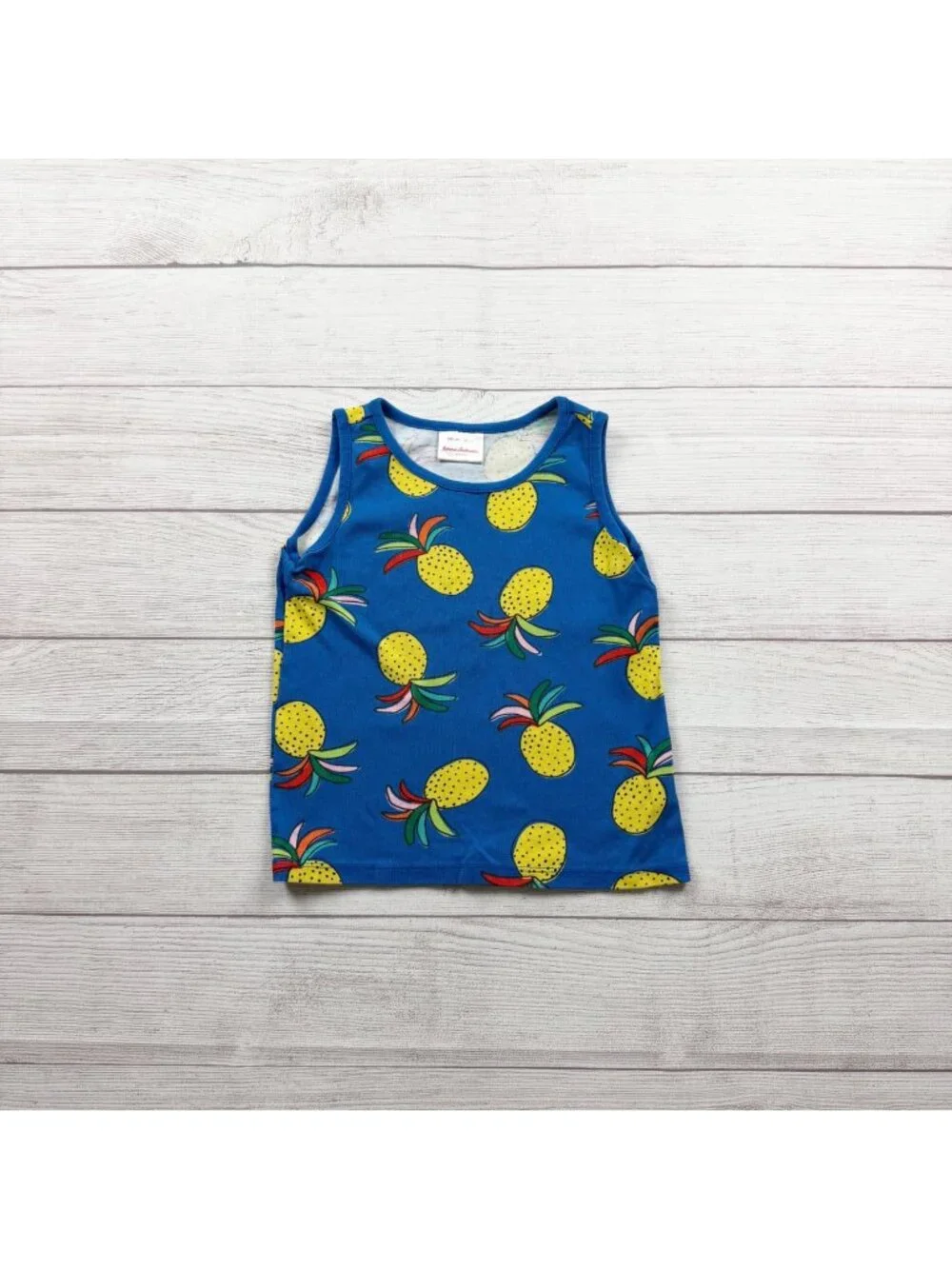 Hanna Andersson Girls Fruit Print Sleeveless Cotton Tank Top 6-7
